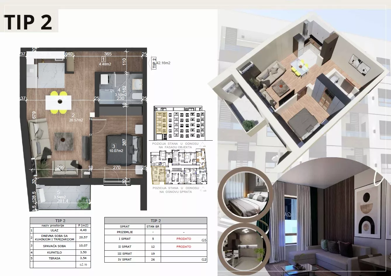 Jednosoban stan | 4zida