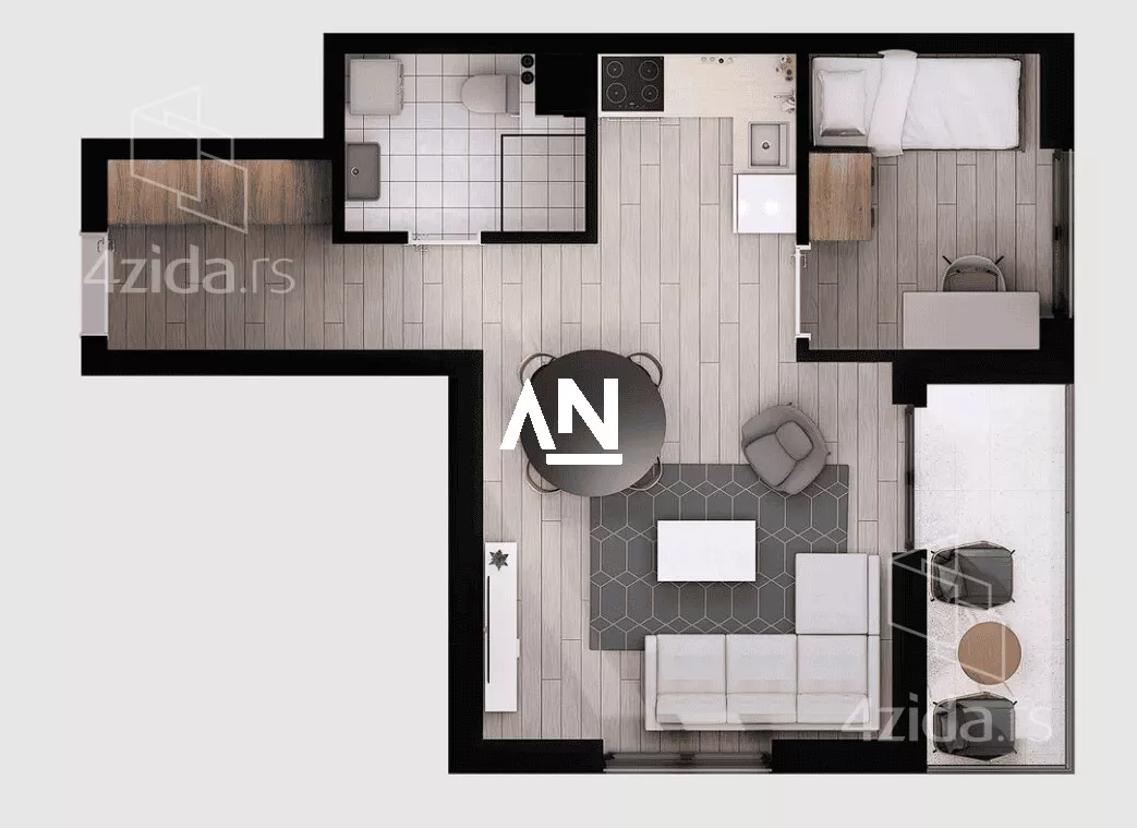 Jednoiposoban stan | 4zida