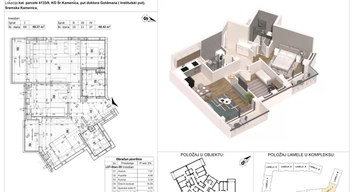 Trosoban stan | 4zida