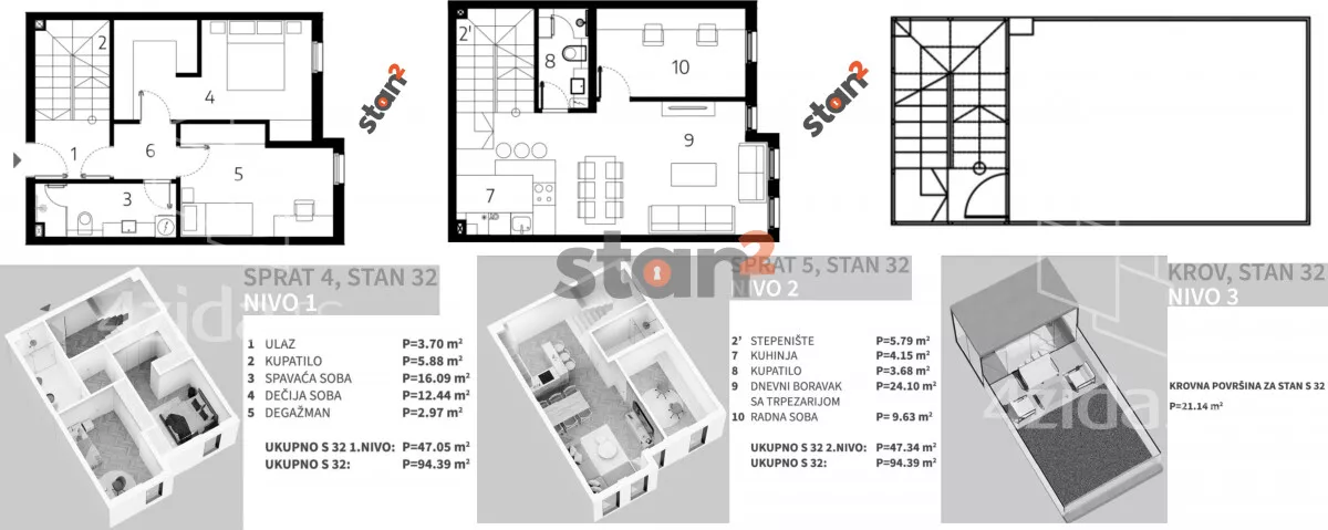 Troiposoban stan | 4zida