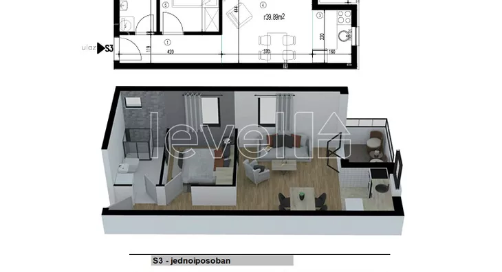 Jednoiposoban stan | 4zida