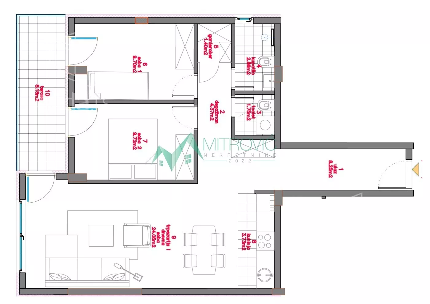 Trosoban stan | 4zida