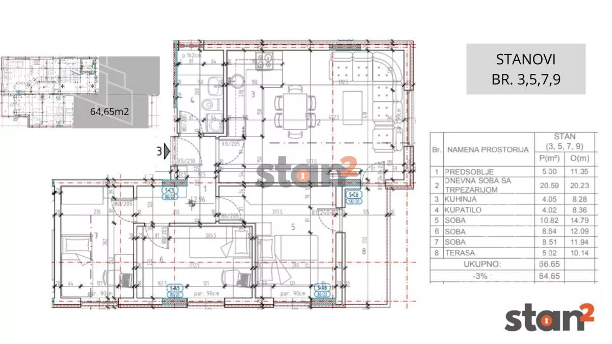 Troiposoban stan | 4zida