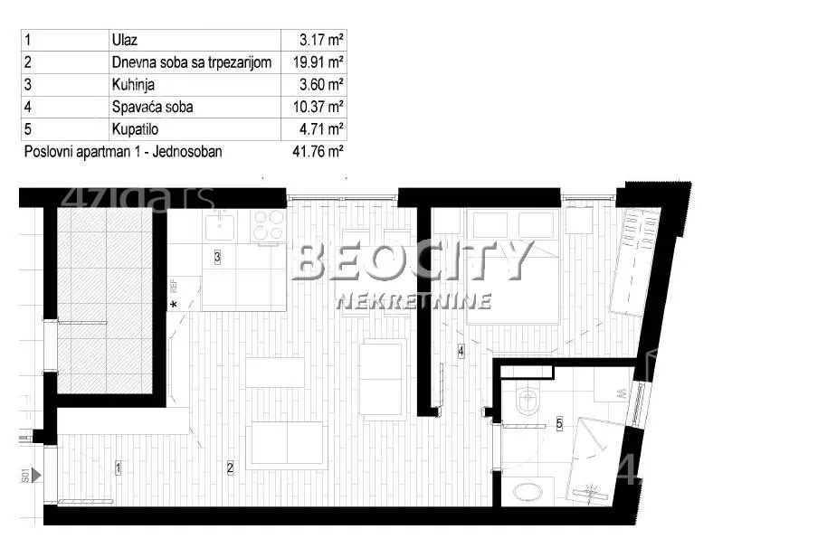 Jednosoban stan | 4zida