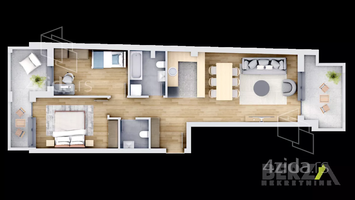 Trosoban stan | 4zida