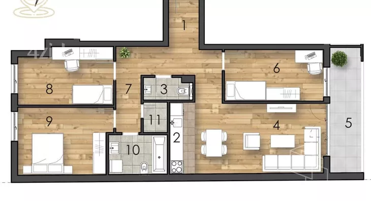 Troiposoban stan | 4zida