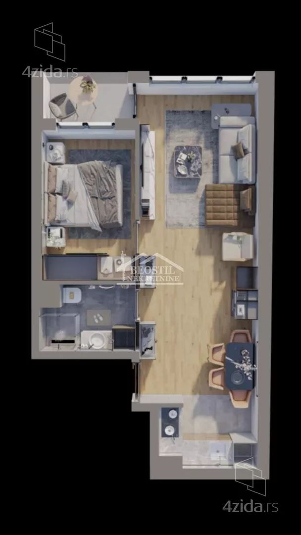 Jednoiposoban stan | 4zida