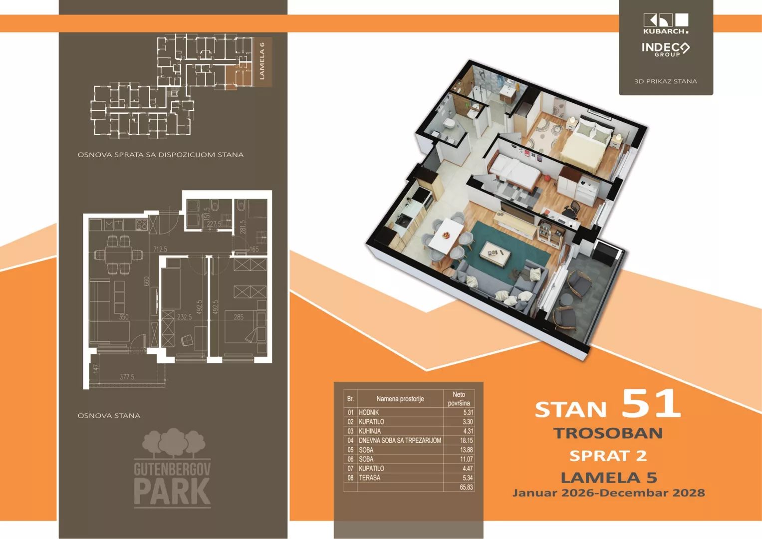 Trosoban stan | 4zida