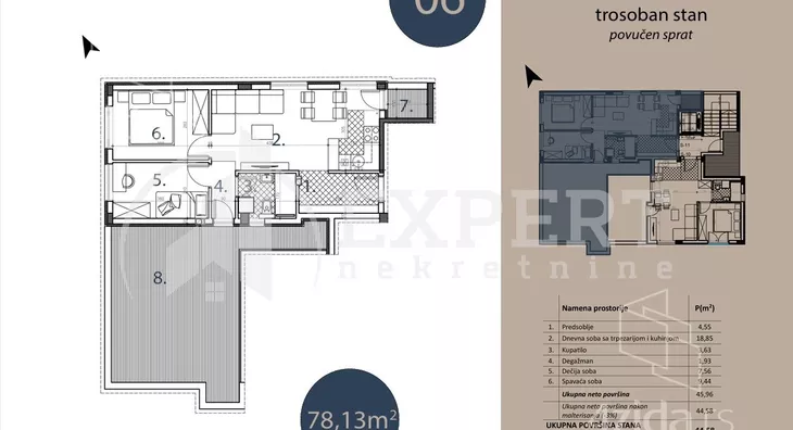 Trosoban stan | 4zida