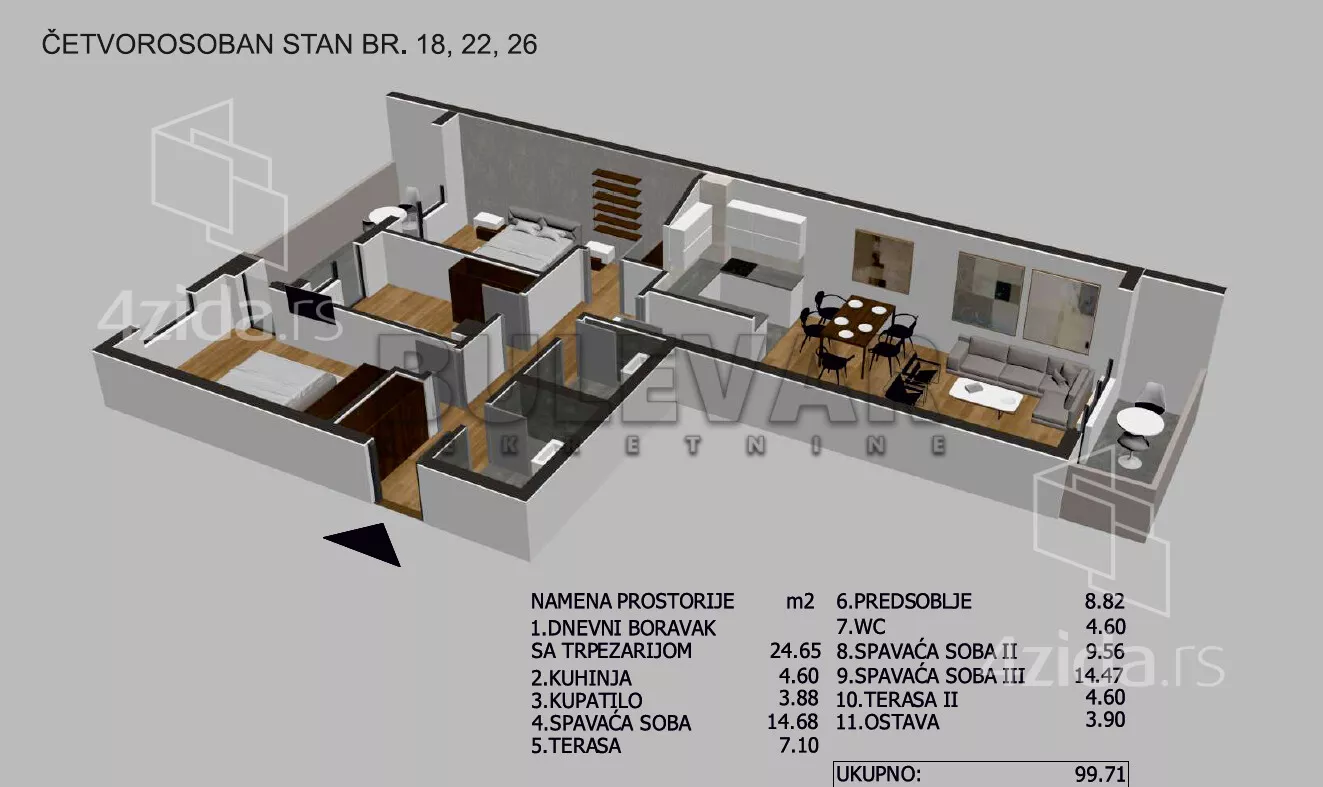 Četvorosoban stan | 4zida
