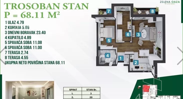 Dvoiposoban stan | 4zida