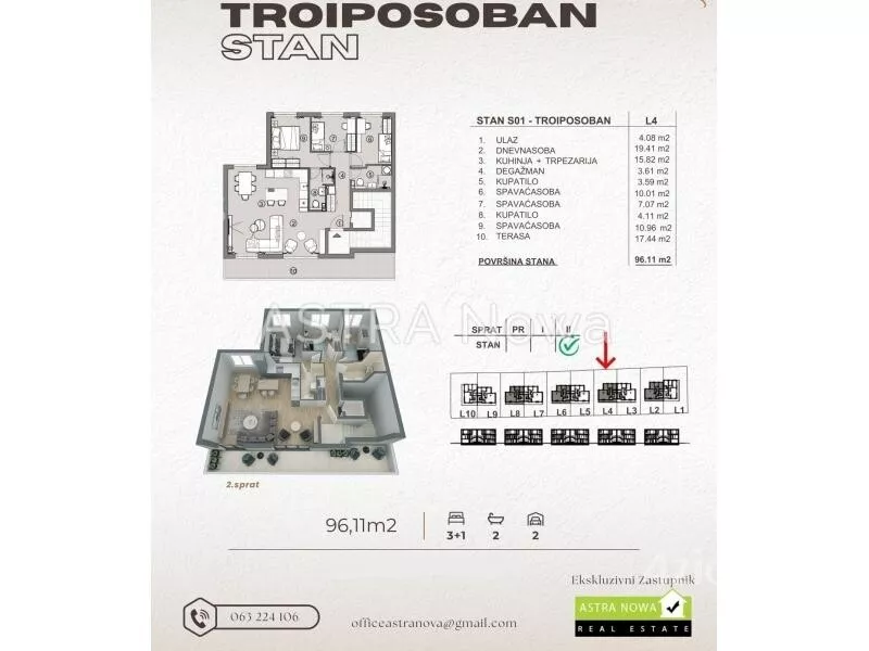 Troiposoban stan | 4zida