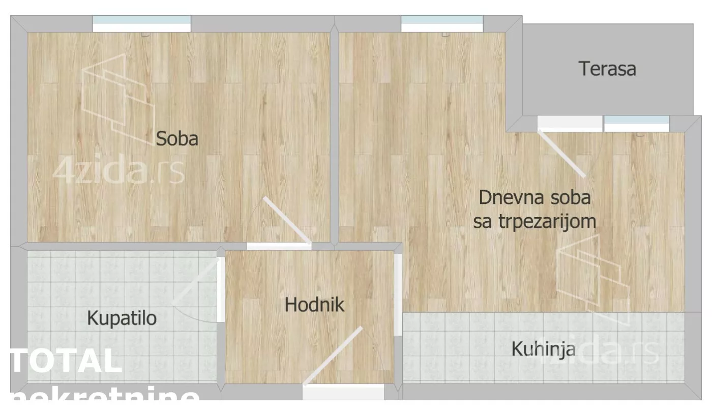 Jednoiposoban stan | 4zida