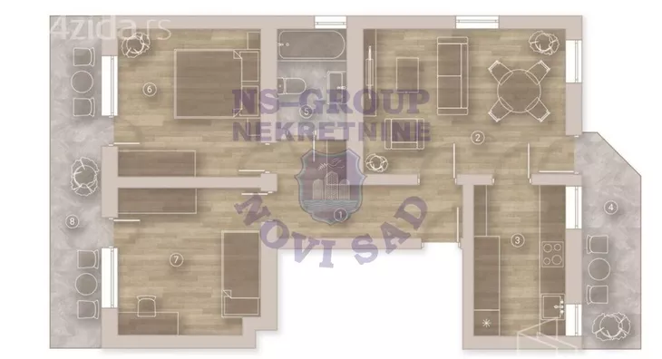 Trosoban stan | 4zida