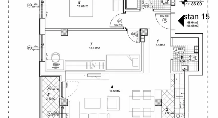 Trosoban stan | 4zida