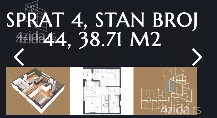 Jednosoban stan | 4zida