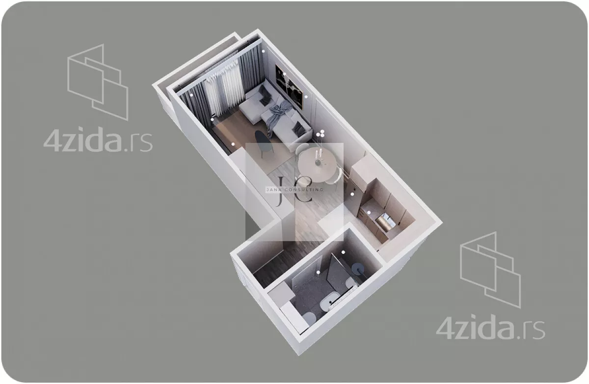 Jednosoban stan | 4zida
