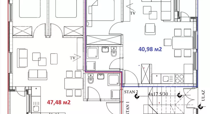 Jednoiposoban stan | 4zida