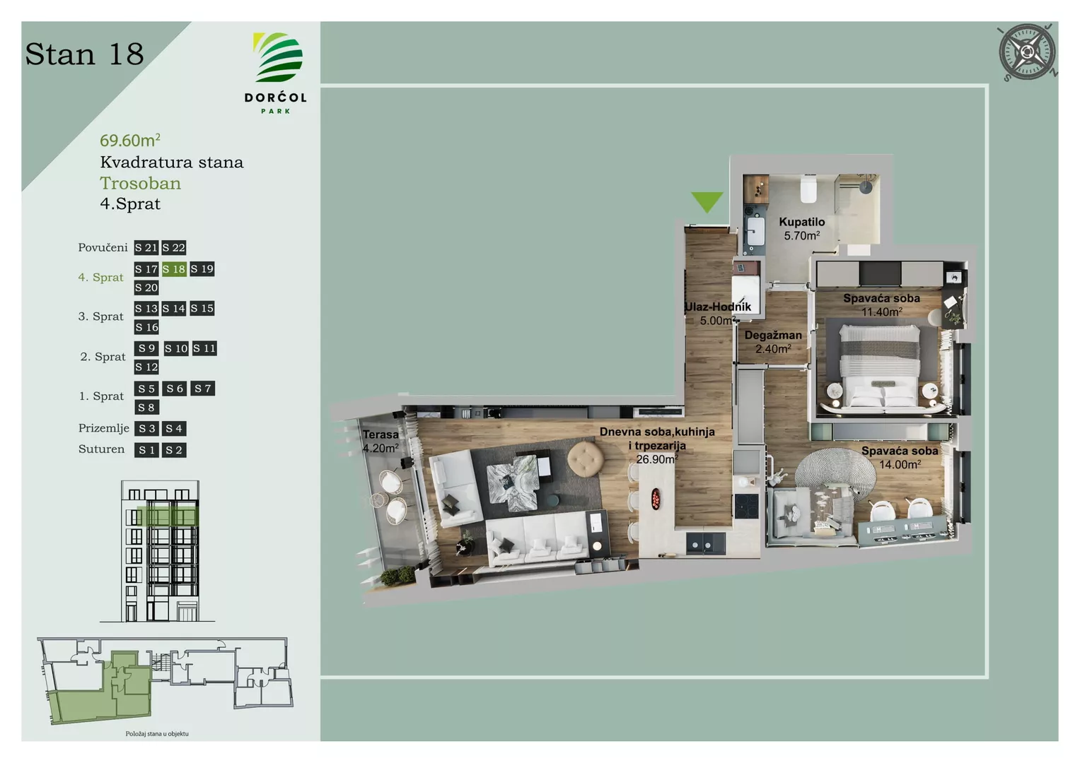 Trosoban stan | 4zida