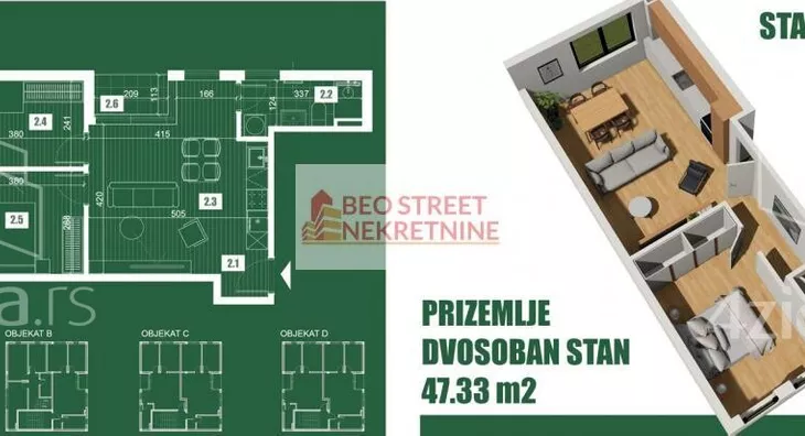 Dvosoban stan | 4zida