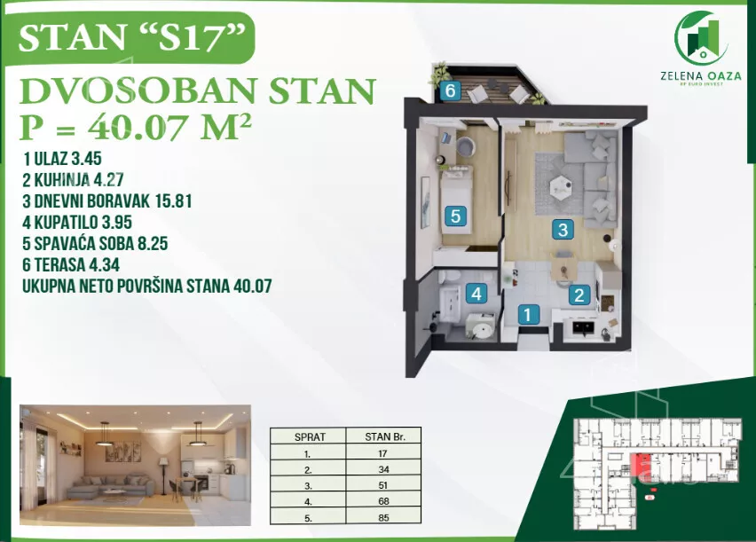 Jednoiposoban stan | 4zida