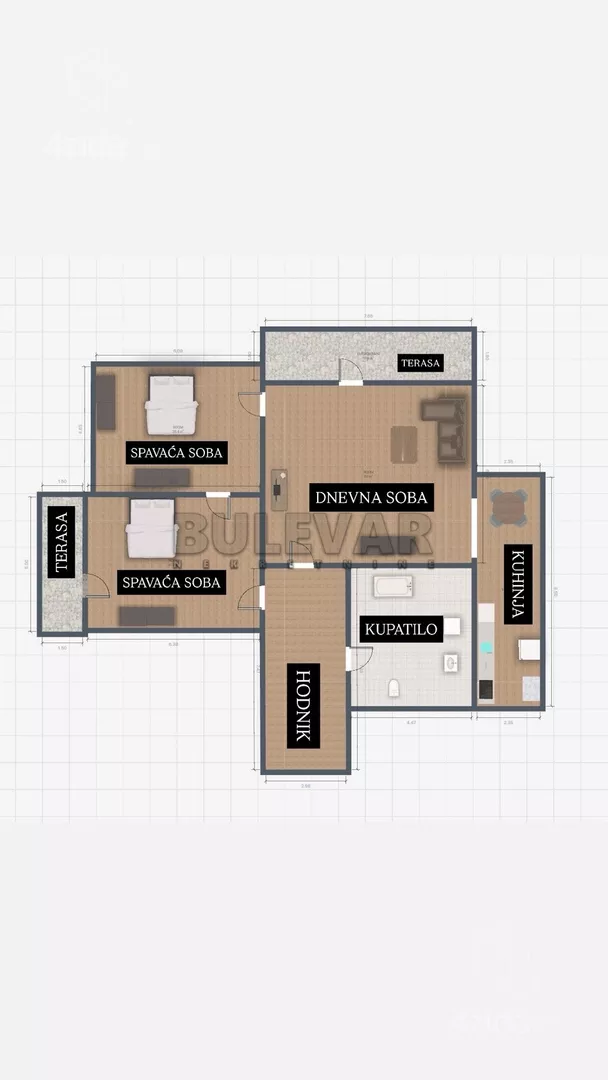 Dvosoban stan | 4zida