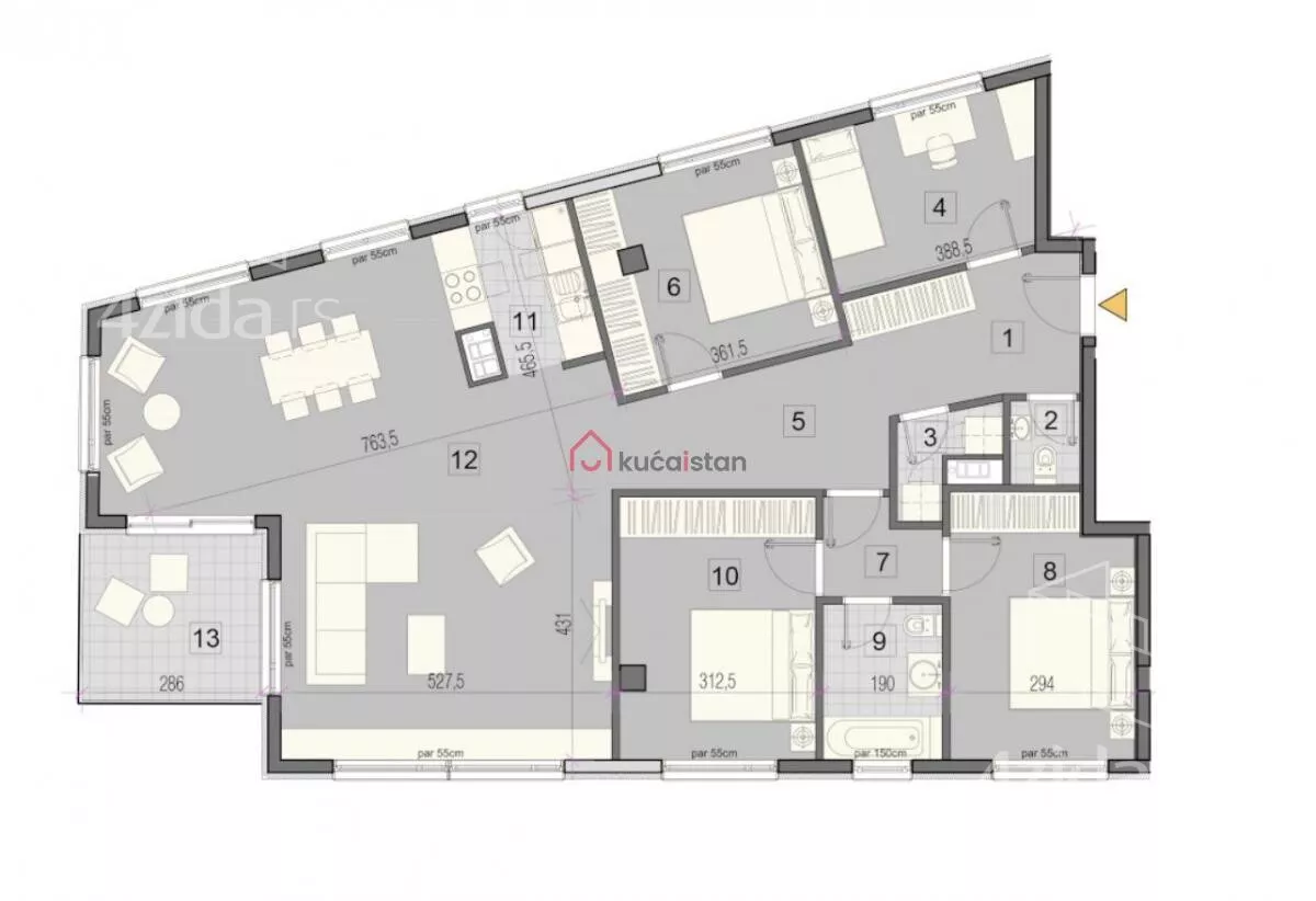 Petosoban stan | 4zida