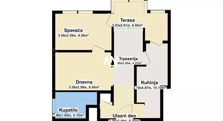 Dvosoban stan | 4zida