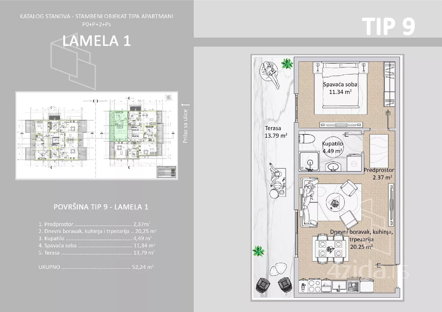 Jednosoban stan | 4zida