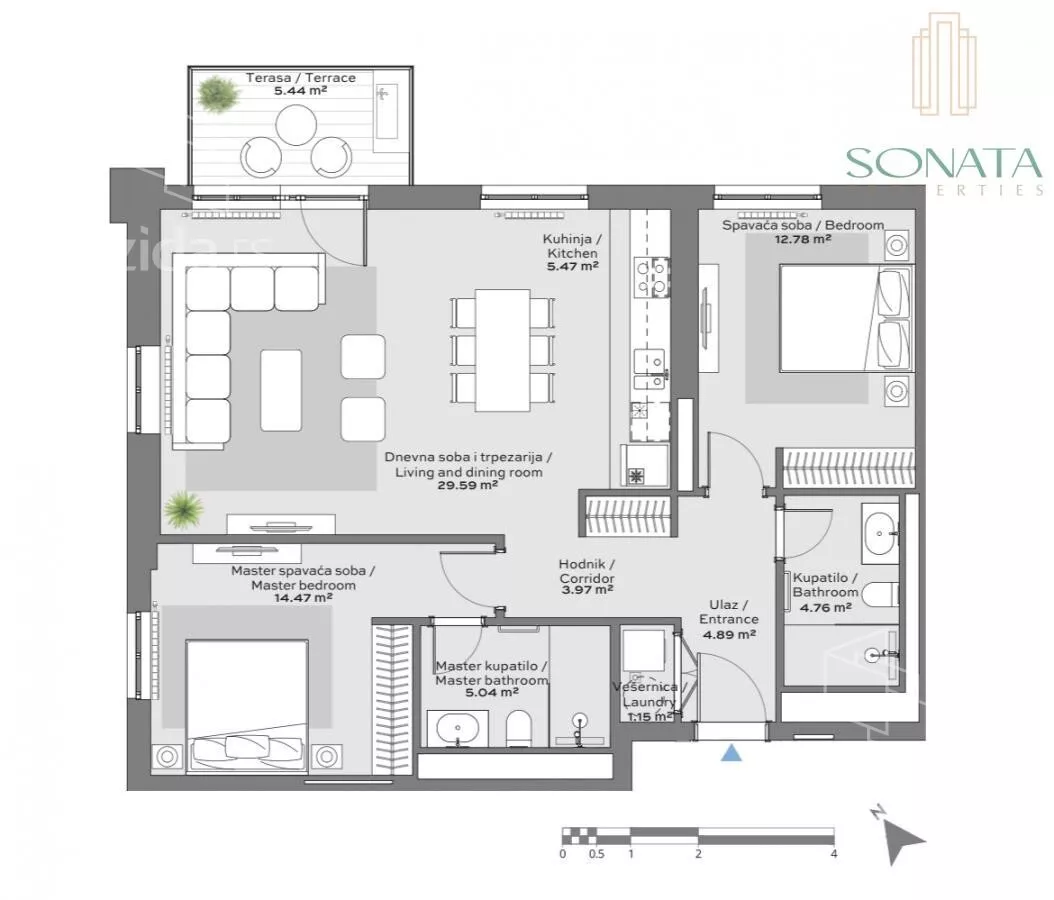 Trosoban stan | 4zida