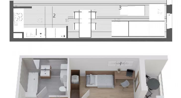 Jednoiposoban stan | 4zida