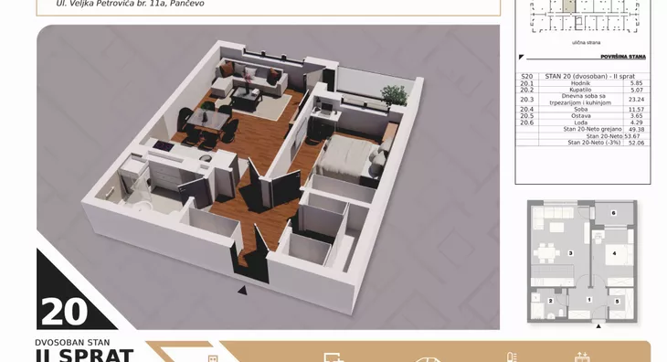 Dvosoban stan | 4zida