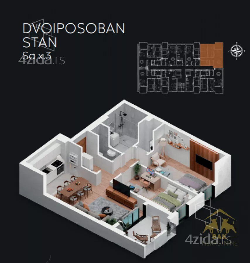 Dvoiposoban stan | 4zida