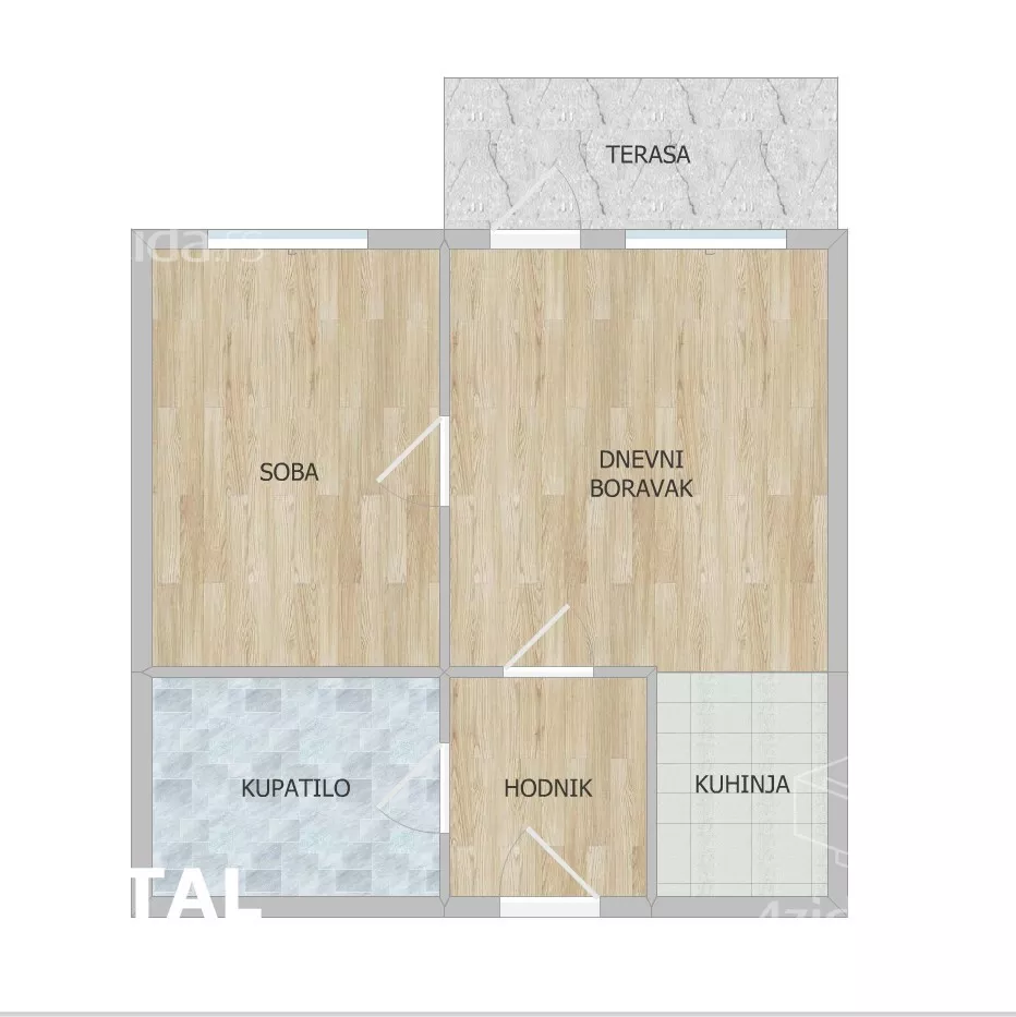 Jednoiposoban stan | 4zida