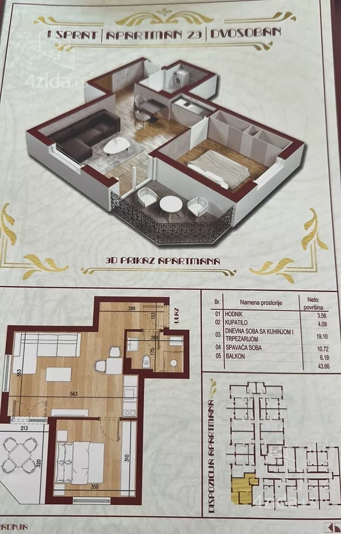 Dvosoban stan | 4zida