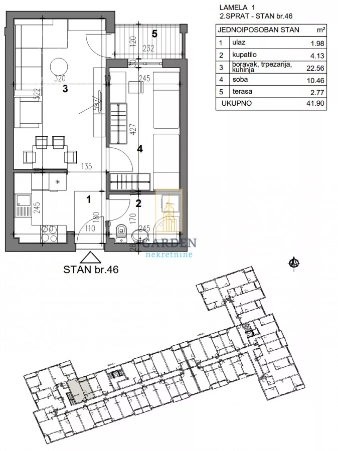 Jednoiposoban stan | 4zida