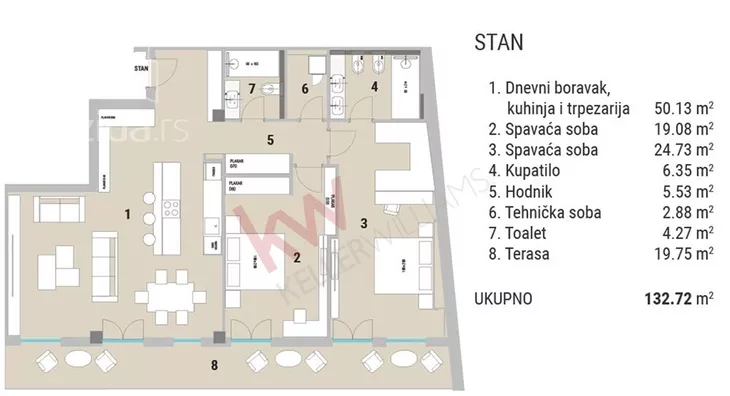 Trosoban stan | 4zida