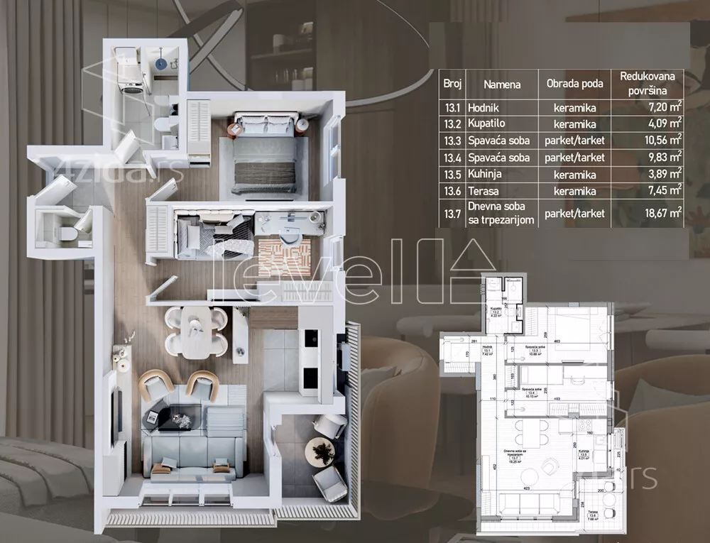 Trosoban stan | 4zida