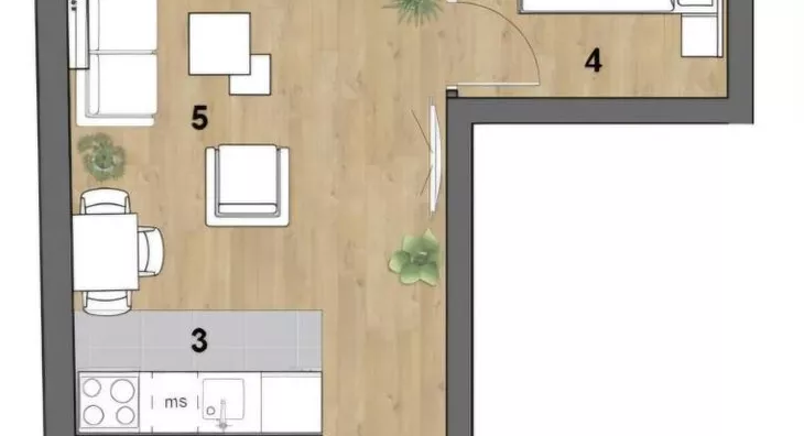 Jednoiposoban stan | 4zida