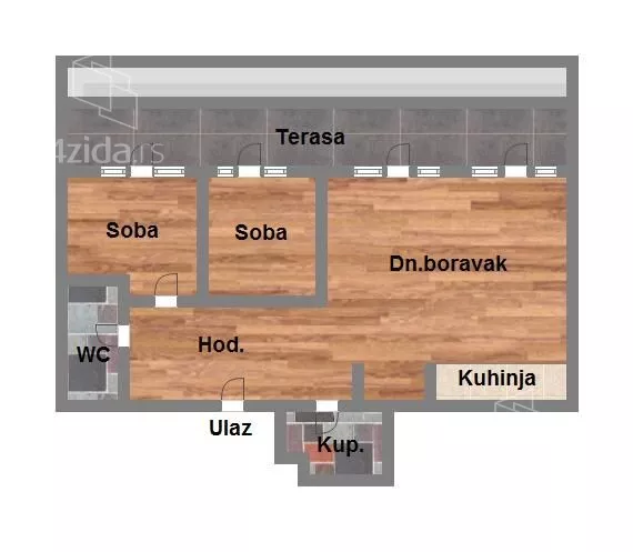 Trosoban stan | 4zida