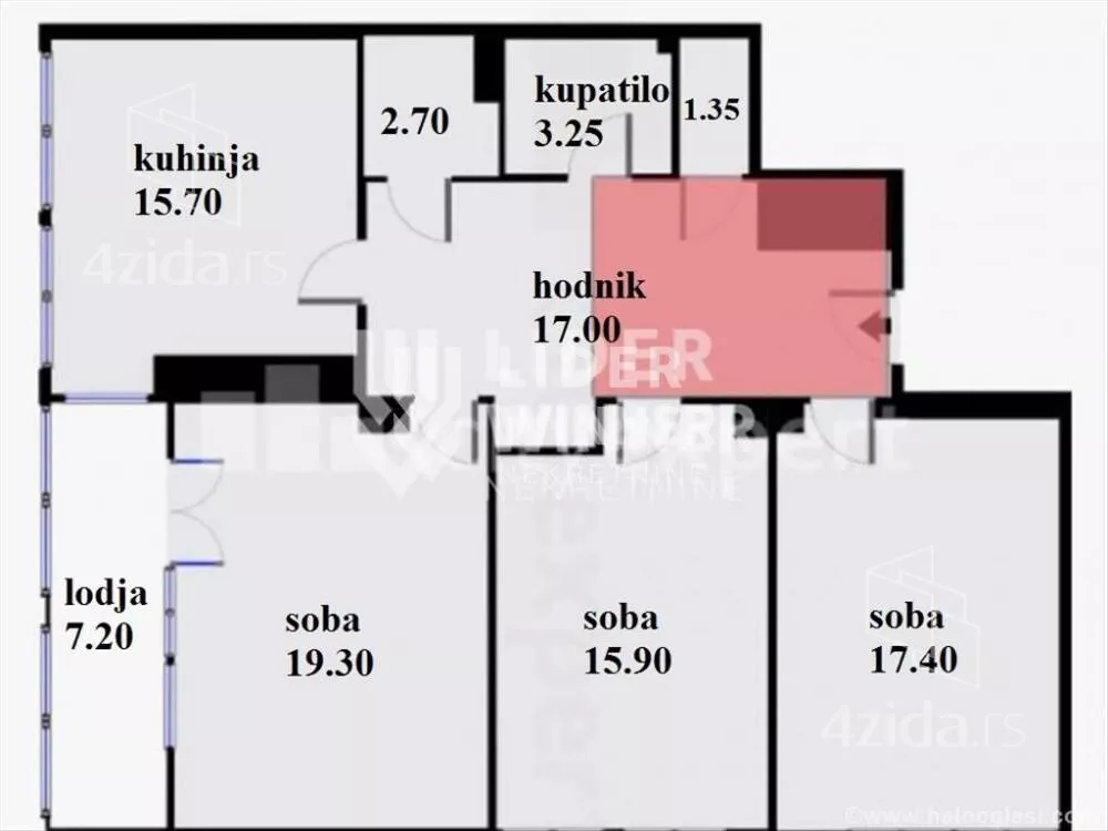 Trosoban stan | 4zida