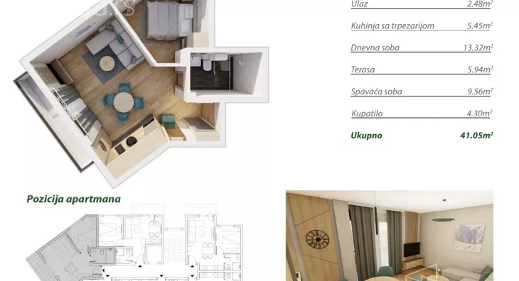 Jednoiposoban stan | 4zida