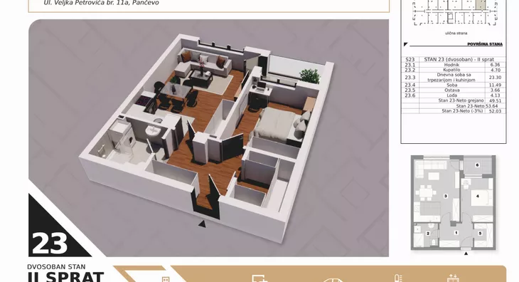 Dvosoban stan | 4zida