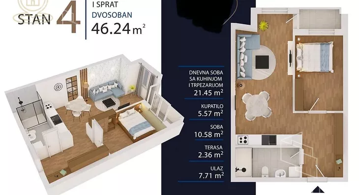 Dvosoban stan | 4zida