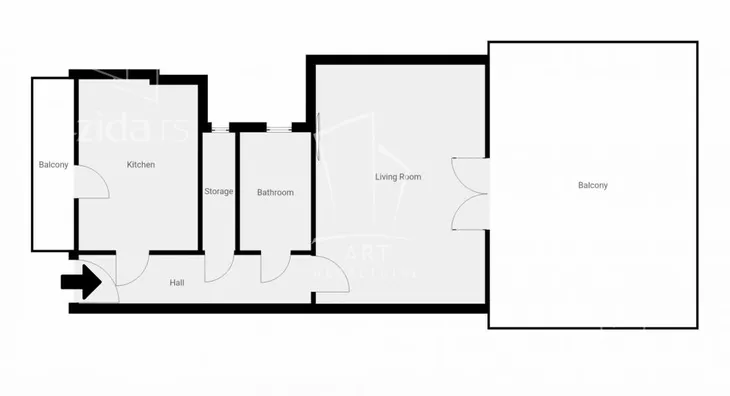 Jednoiposoban stan | 4zida