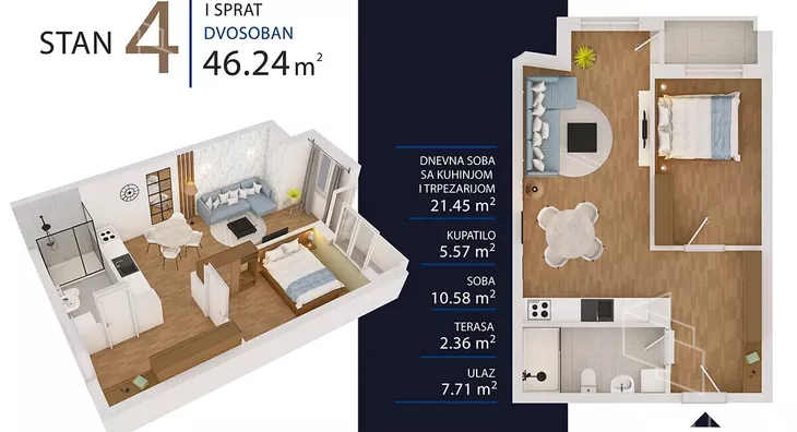 Dvosoban stan | 4zida