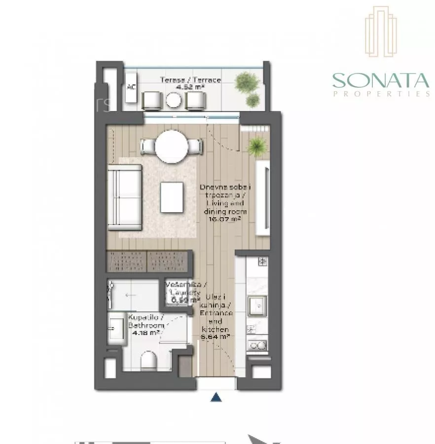 Jednosoban stan | 4zida