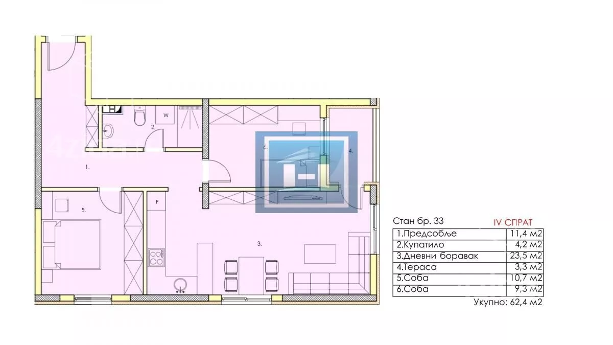 Trosoban stan | 4zida