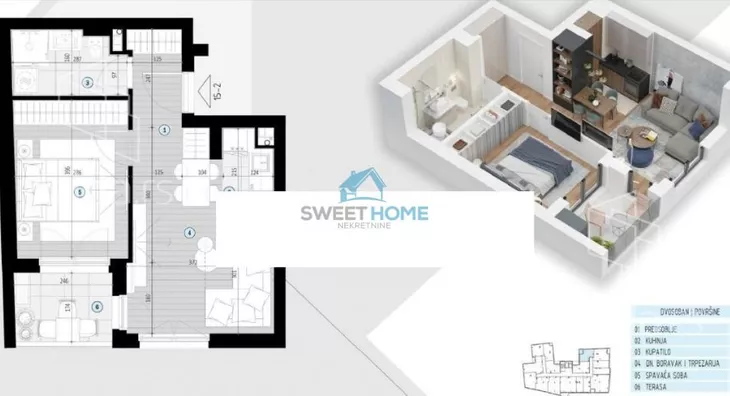 Jednoiposoban stan | 4zida