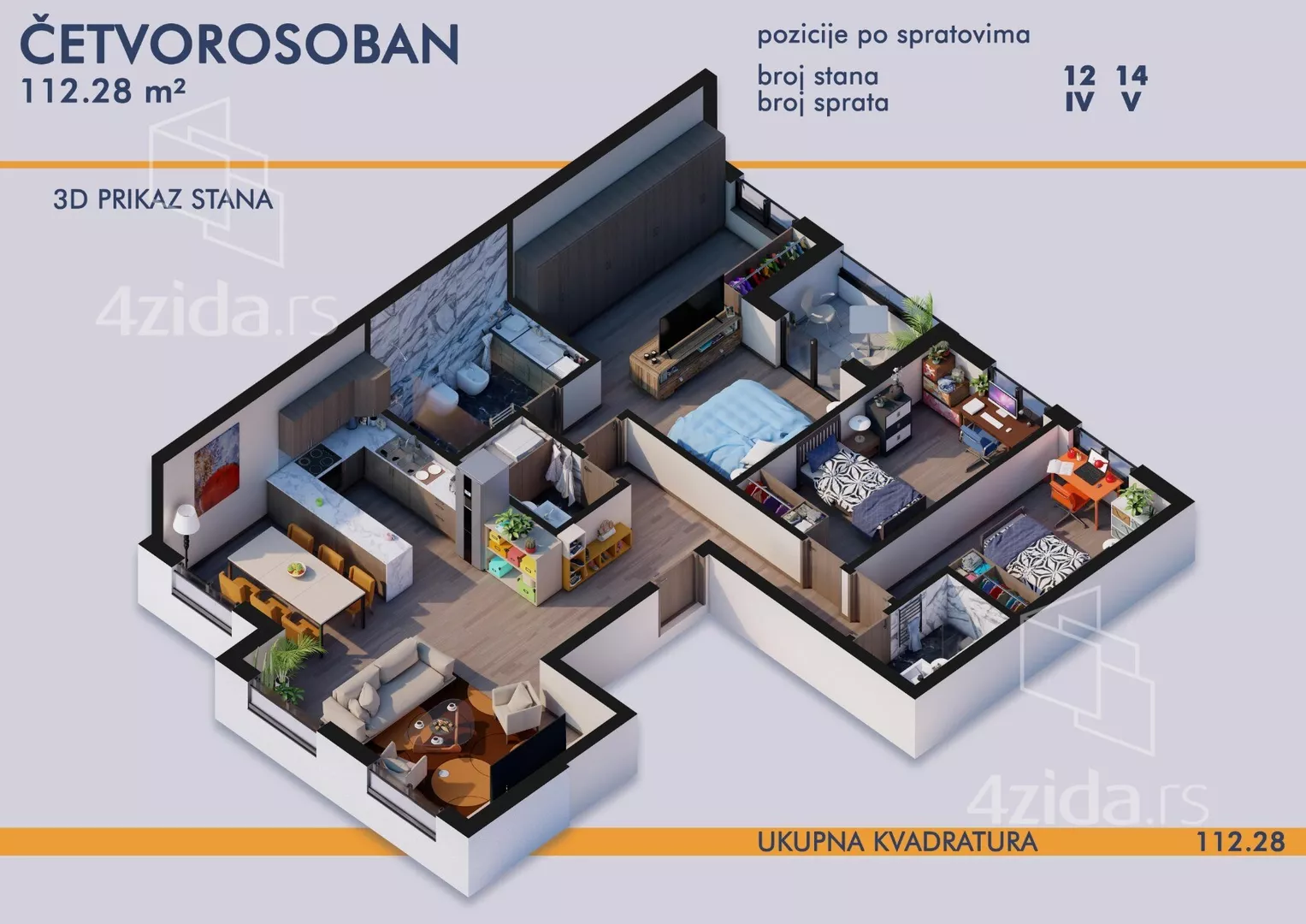 Četvorosoban stan | 4zida